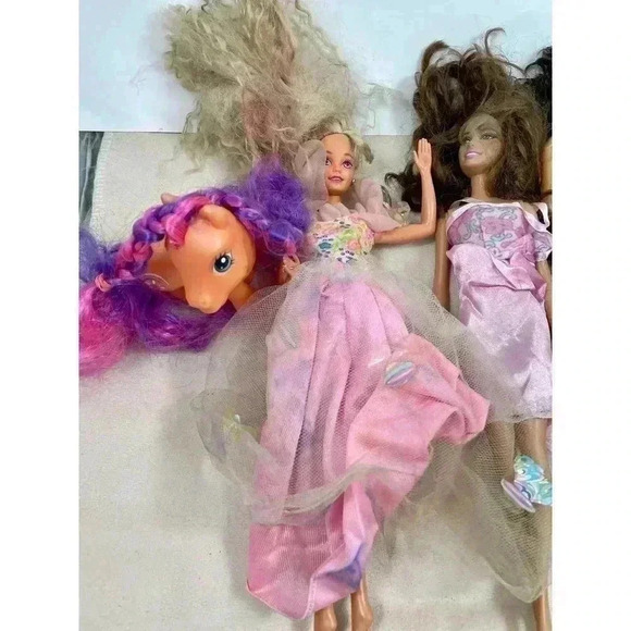 Lot of 5 Barbie Ken Dolls And My Little Pony Mattel Modern VTG - Rough Condition - Picture 10 of 11